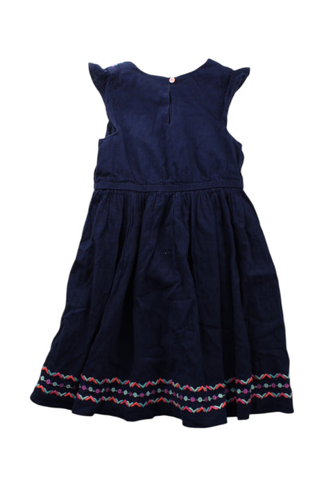 A Navy Sleeveless Dresses from Isaac Mizrahi in size 6T for girl. (Back View)