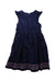 A Navy Sleeveless Dresses from Isaac Mizrahi in size 6T for girl. (Back View)