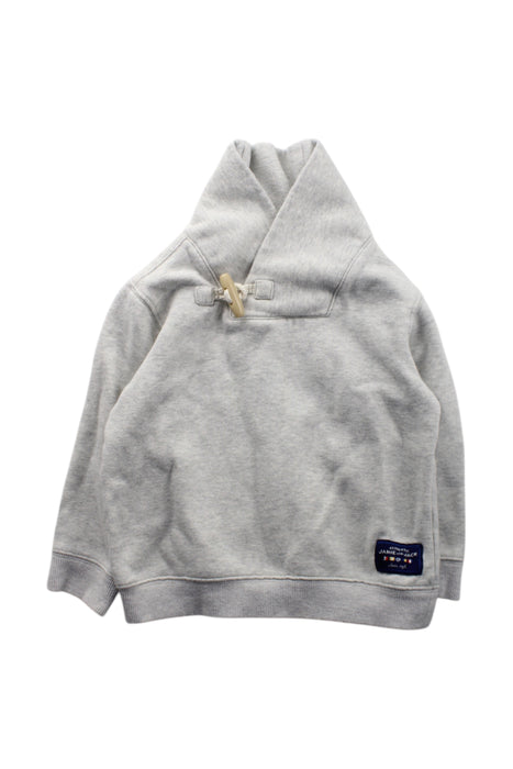 A Grey Buttoned Sweatshirts from Janie & Jack in size 4T for neutral. (Front View)