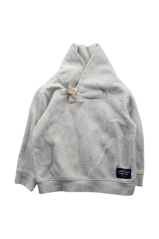 A Grey Buttoned Sweatshirts from Janie & Jack in size 4T for neutral. (Front View)