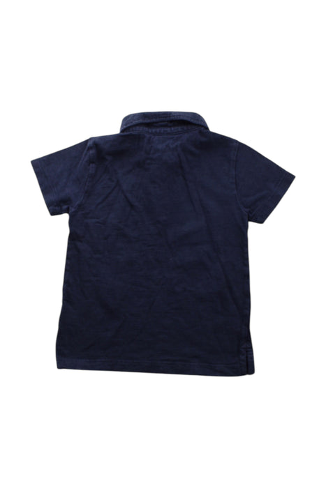 A Navy Short Sleeve Polos from Crewcuts in size 2T for neutral. (Back View)