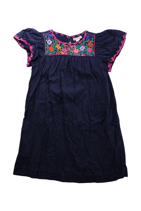 A Navy Short Sleeve Dresses from Crewcuts in size 6T for girl. (Front View)