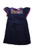 A Navy Short Sleeve Dresses from Crewcuts in size 6T for girl. (Front View)