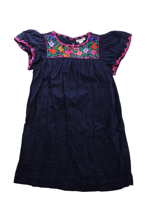 A Navy Short Sleeve Dresses from Crewcuts in size 6T for girl. (Front View)