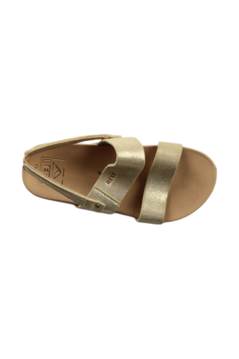 A Gold Sandals from Reef in size 5T for neutral. (Front View)