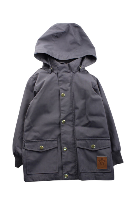 A Grey Rain Jackets from Mini Rodini in size 3T for neutral. (Front View)