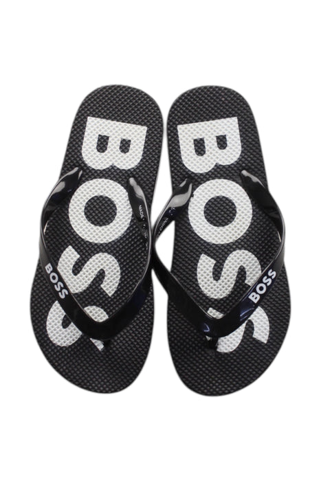 A Black Flip Flops from Boss in size 6T for boy. (Back View)