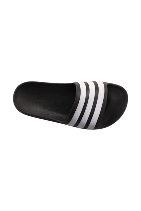 A Black Slip Ons from Adidas in size 7Y for neutral. (Front View)