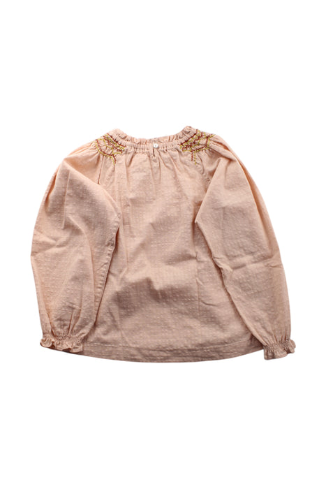 A Peach Long Sleeve Tops from Bonheur du Jour in size 8Y for girl. (Back View)