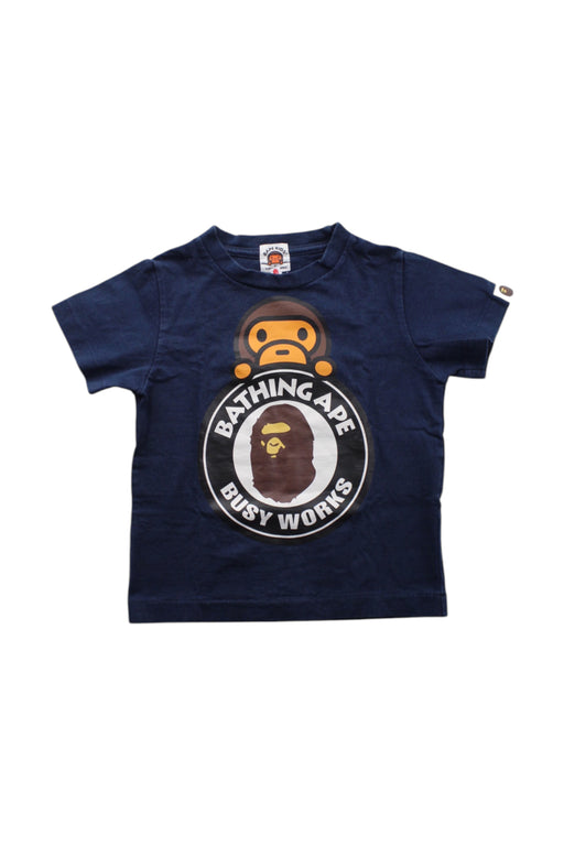 A Navy Short Sleeve T Shirts from BAPE KIDS in size 2T for neutral. (Front View)