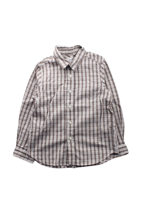 A Brown Long Sleeve Shirts from Bonpoint in size 4T for boy. (Front View)