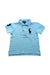 A Blue Short Sleeve Polos from Polo Ralph Lauren in size 3T for boy. (Front View)
