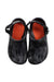 A Black Slip Ons from Crocs in size 12Y for neutral. (Back View)