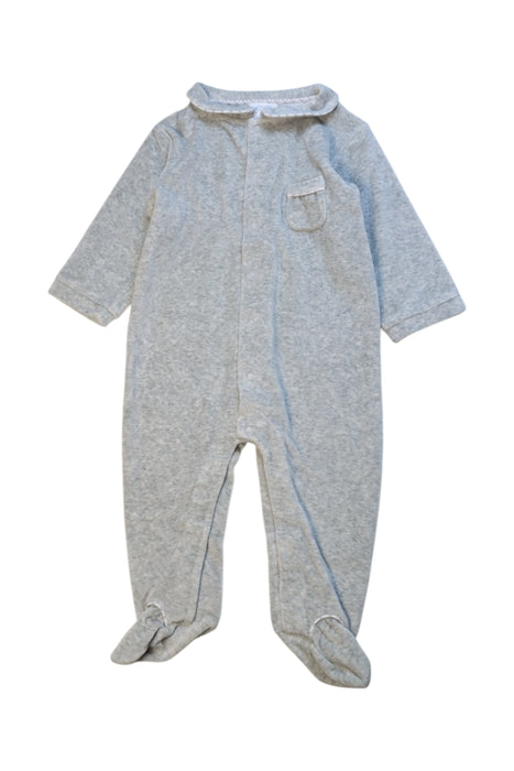 A Grey Onesies from Jacadi in size 6-12M for neutral. (Front View)