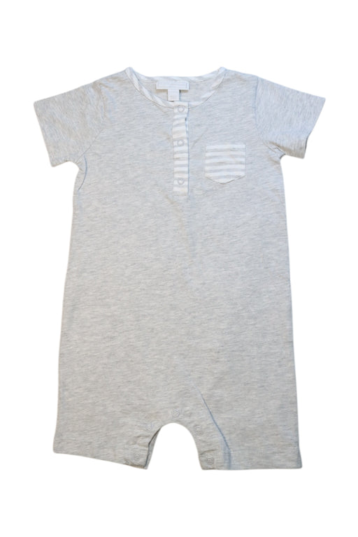 A Grey Short Sleeve Rompers from The Little White Company in size 18-24M for neutral. (Front View)