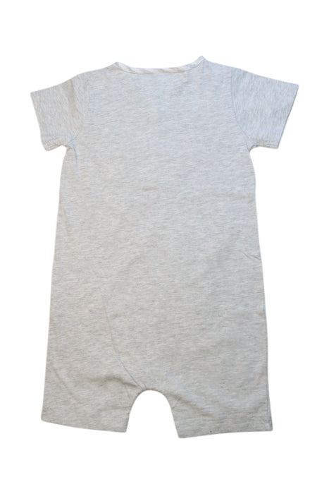 A Grey Short Sleeve Rompers from The Little White Company in size 18-24M for neutral. (Back View)