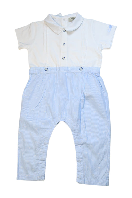 A White Short Sleeve Rompers from Armani in size 6-12M for neutral. (Front View)