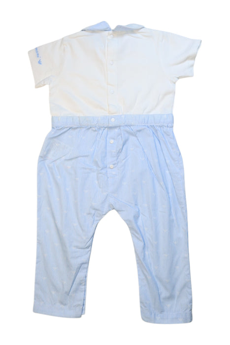 A White Short Sleeve Rompers from Armani in size 6-12M for neutral. (Back View)