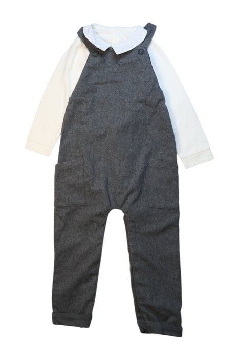 A Grey Long Overalls from Mothercare in size 18-24M for neutral. (Front View)