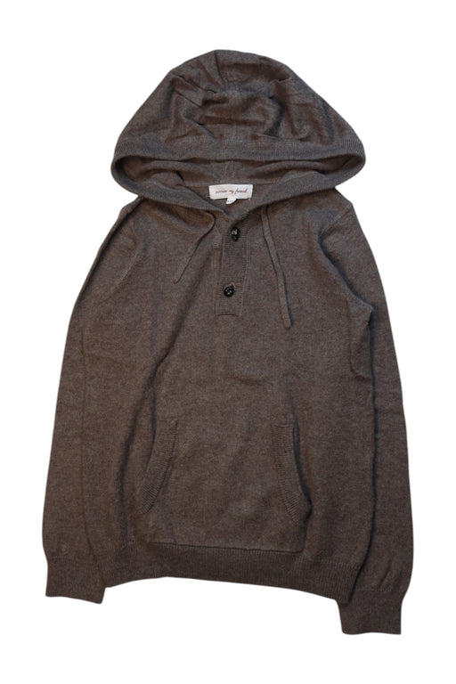 A Grey Hooded Sweatshirts from Excuse My French in size 6T for neutral. (Front View)