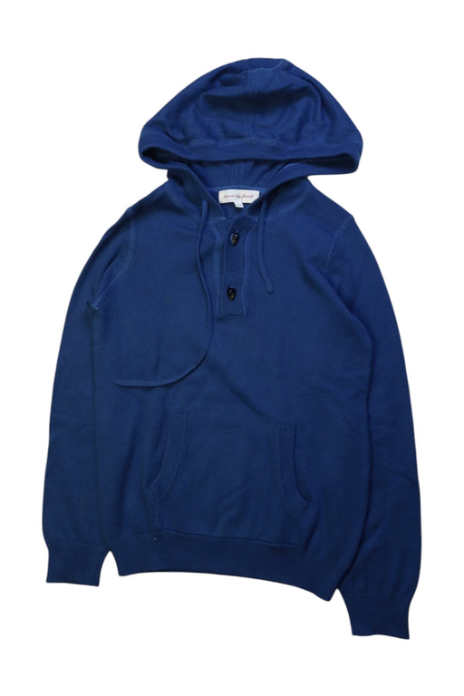 A Blue Hooded Sweatshirts from Excuse My French in size 6T for neutral. (Front View)