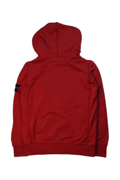 A Red Hooded Sweatshirts from Stone Island in size 6T for boy. (Back View)