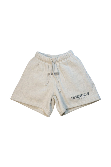 A Grey Shorts from Fear of God Essentials in size 6T for neutral. (Front View)
