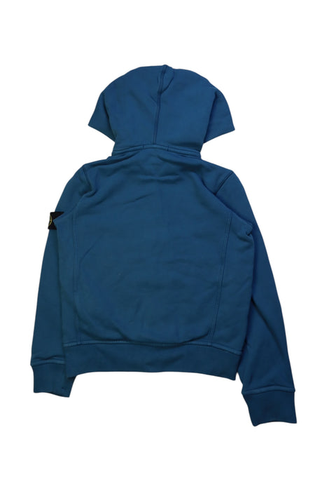 A Blue Hooded Sweatshirts from Stone Island in size 6T for boy. (Back View)