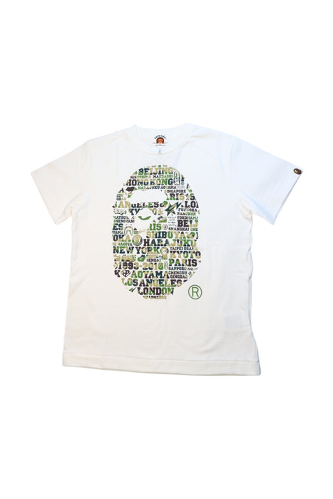 A White Short Sleeve T Shirts from Bape by A Bathing Ape in size 7Y for neutral. (Front View)