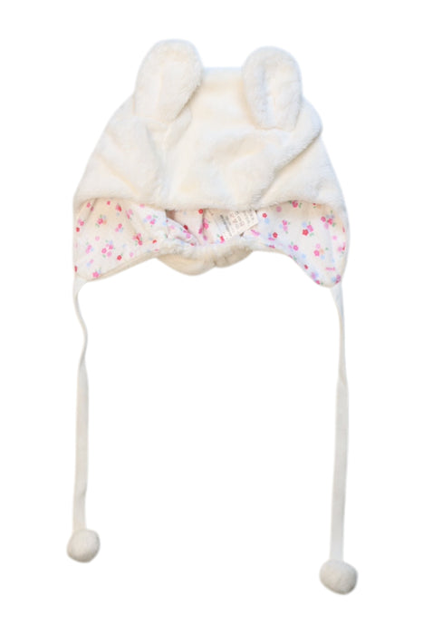 A White Winter Hats from Miki House in size O/S for neutral. (Front View)