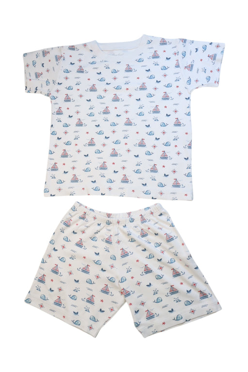 A White Shorts Sets from Kissy Kissy in size 4T for neutral. (Front View)