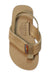 A Beige Flip Flops from Rainbow Sandals in size 5T for neutral. (Front View)