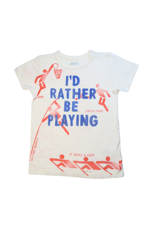 A White Short Sleeve T Shirts from Crewcuts in size 4T for neutral. (Front View)