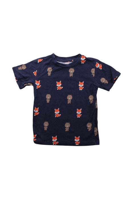 A Navy Short Sleeve T Shirts from Maison Kitsuné in size 2T for neutral. (Front View)