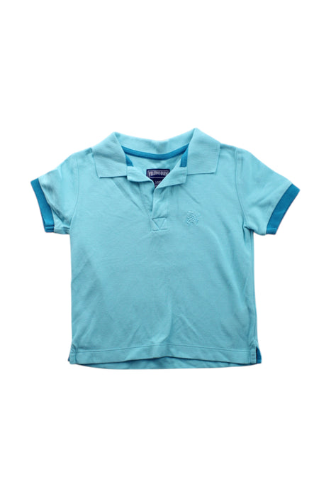 A Blue Short Sleeve Polos from Vilebrequin in size 4T for neutral. (Front View)