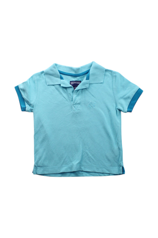 A Blue Short Sleeve Polos from Vilebrequin in size 4T for neutral. (Front View)