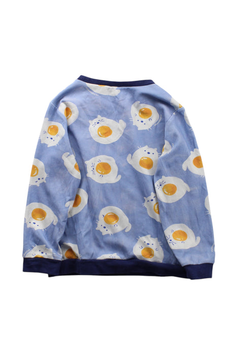 A Blue Sweatshirts from Momonittu in size 6T for neutral. (Back View)