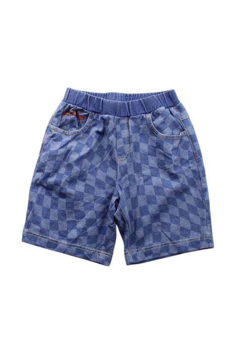 A Blue Shorts from Momonittu in size 6T for boy. (Front View)