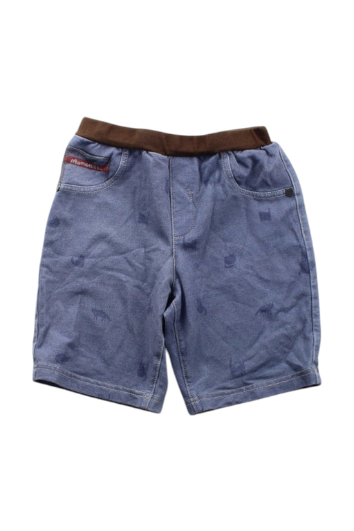 A Blue Shorts from Momonittu in size 6T for boy. (Front View)