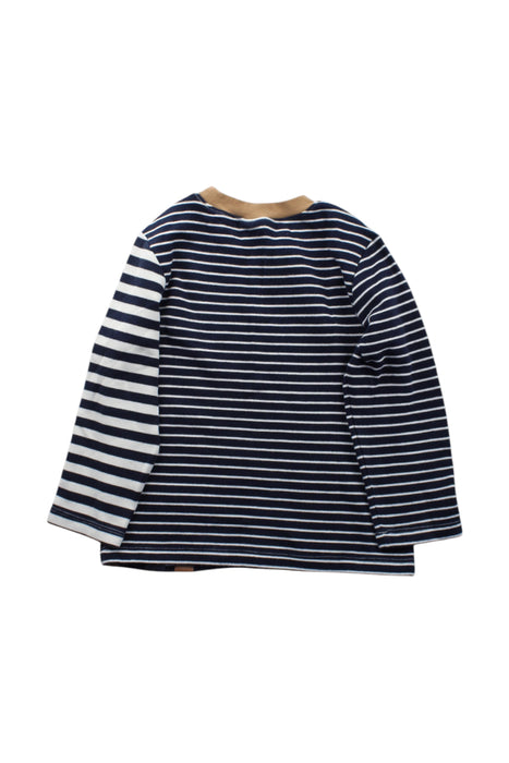 A Navy Long Sleeve Tops from Momonittu in size 6T for neutral. (Back View)