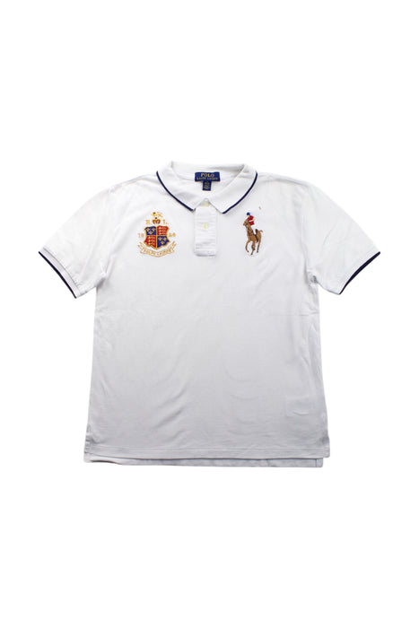 A White Short Sleeve Polos from Polo Ralph Lauren in size 10Y for boy. (Front View)