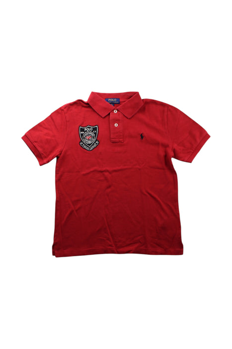 A Red Short Sleeve Polos from Polo Ralph Lauren in size 10Y for boy. (Front View)