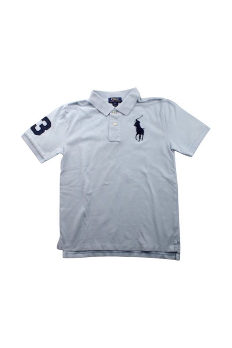 A White Short Sleeve Polos from Polo Ralph Lauren in size 10Y for boy. (Front View)