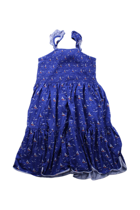 A Blue Sleeveless Dresses from Polo Ralph Lauren in size 8Y for girl. (Back View)