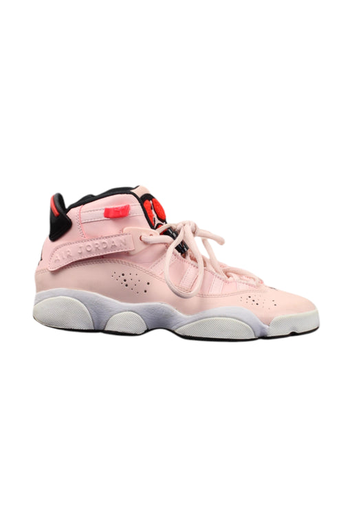 A Pink Sneakers from Air Jordan in size 10Y for neutral. (Front View)