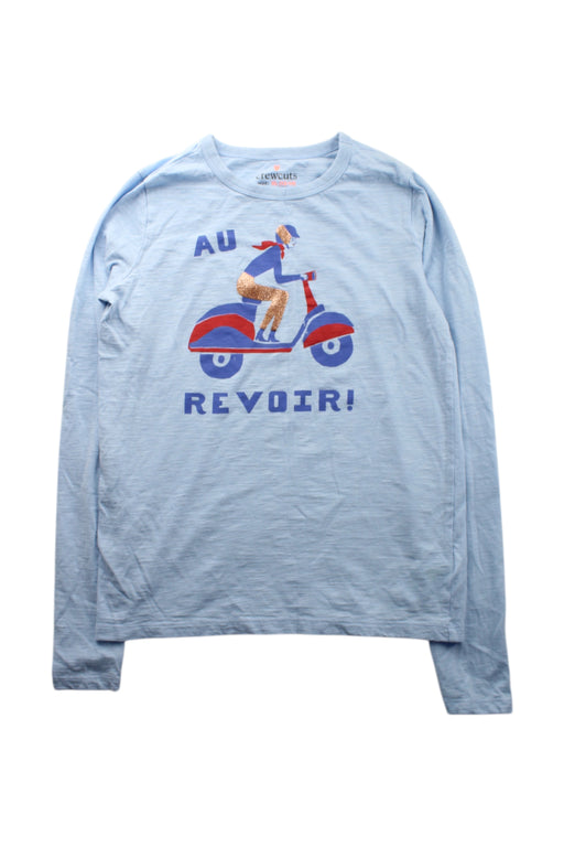 A Blue Long Sleeve T Shirts from Crewcuts in size 12Y for girl. (Front View)
