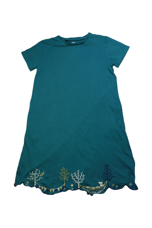 A Teal Short Sleeve Dresses from Graniph in size 7Y for girl. (Front View)