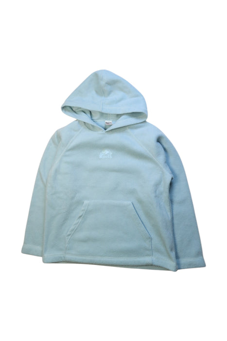 A Blue Hooded Sweatshirts from Roots in size 10Y for neutral. (Front View)