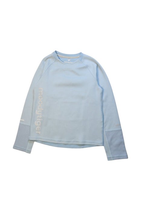 A Blue Active Tops from Moody Tiger in size 5T for neutral. (Front View)
