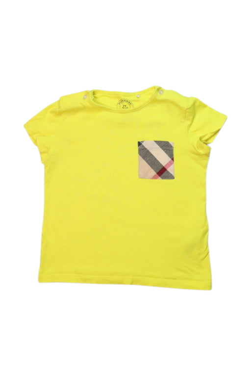 A Yellow Short Sleeve T Shirts from Burberry in size 2T for neutral. (Front View)